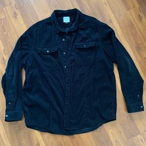 Ruffian Corduroy Black Shirt